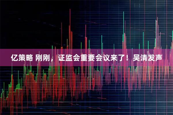 亿策略 刚刚，证监会重要会议来了！吴清发声