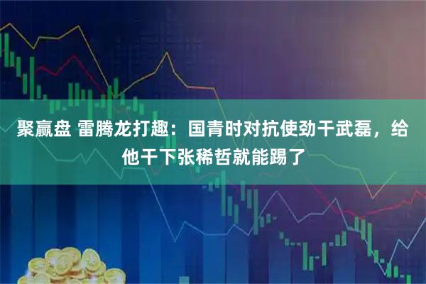 聚赢盘 雷腾龙打趣:国青时对抗使劲干武磊,给他干下张稀哲就能踢了